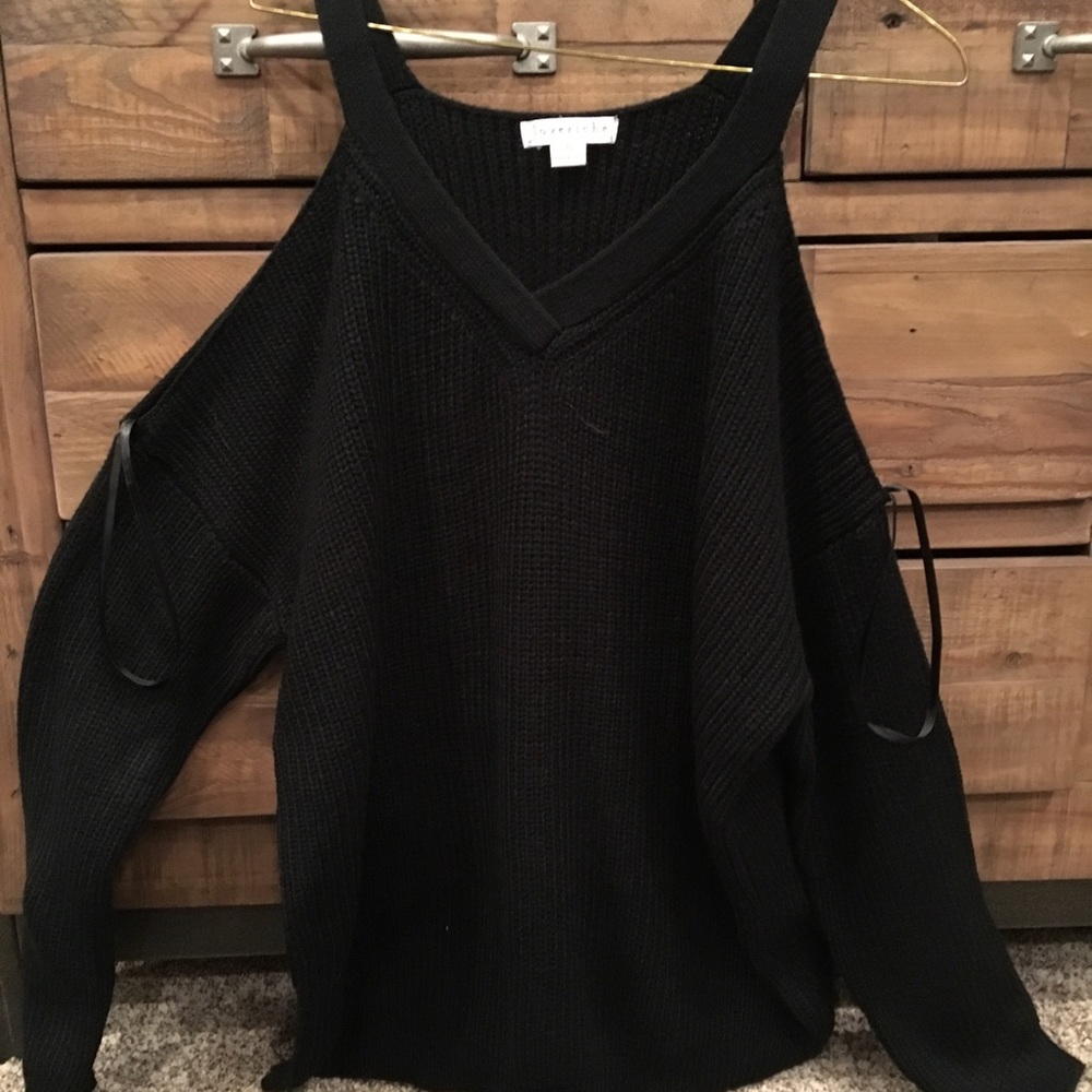 Cold shoulder sweater